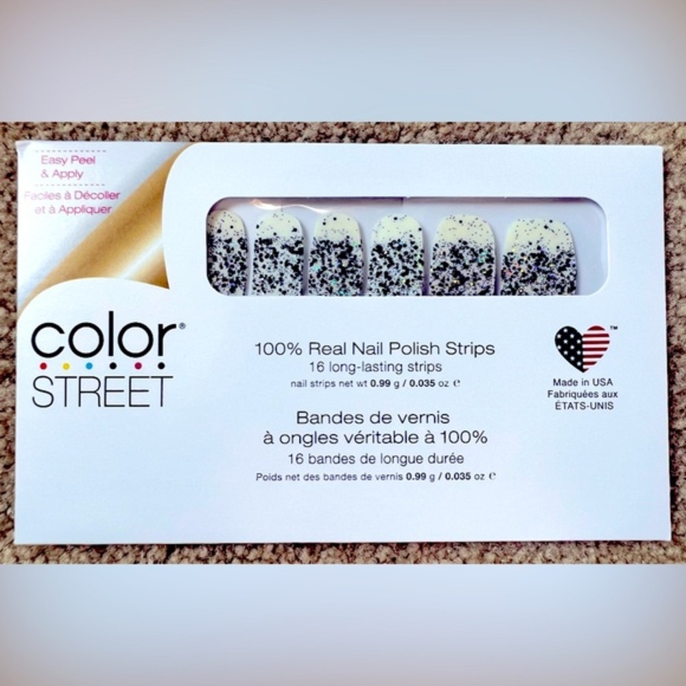 Unopened Color Street nail strips No Holding Black